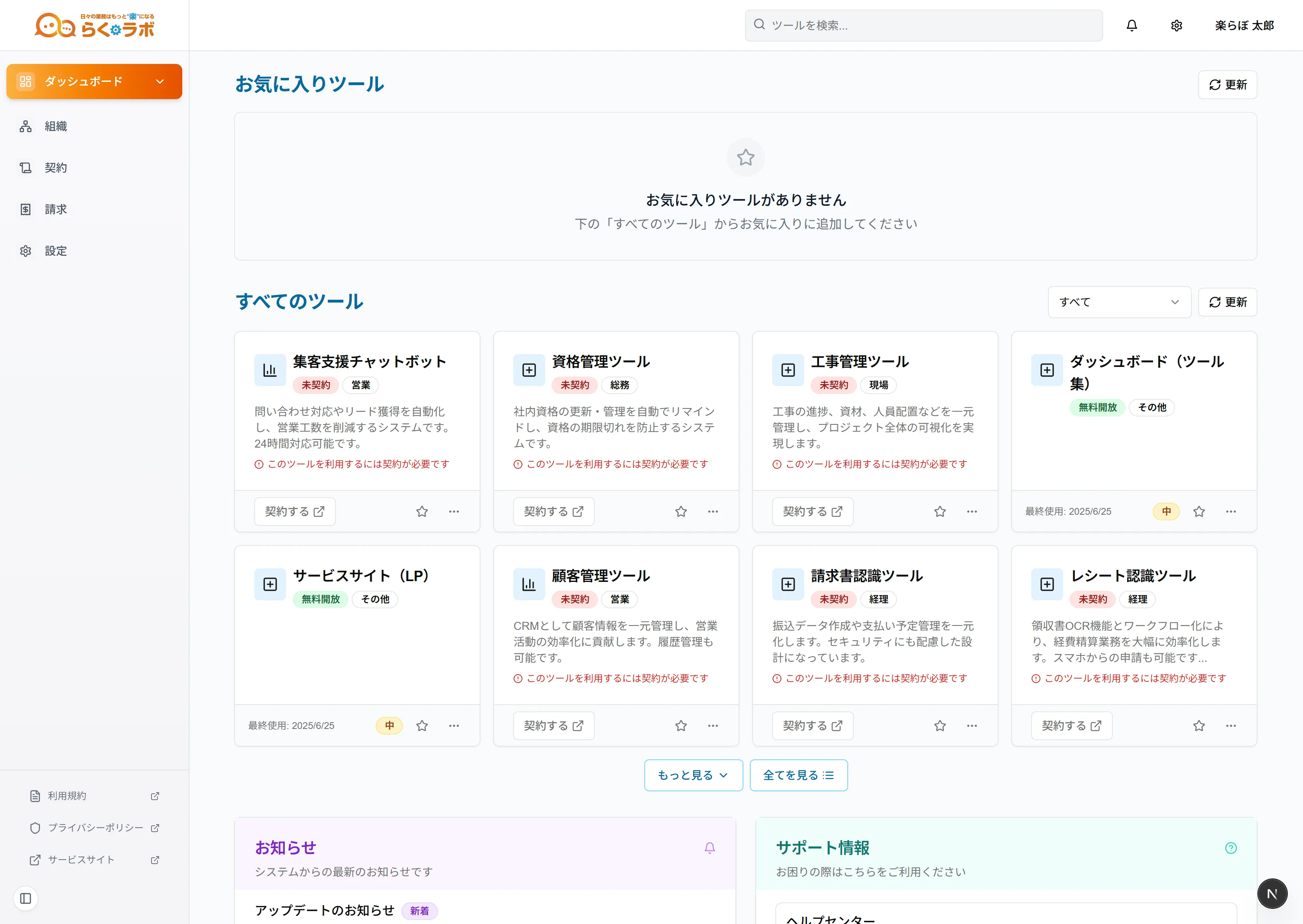 らくラボのサービスイメージ